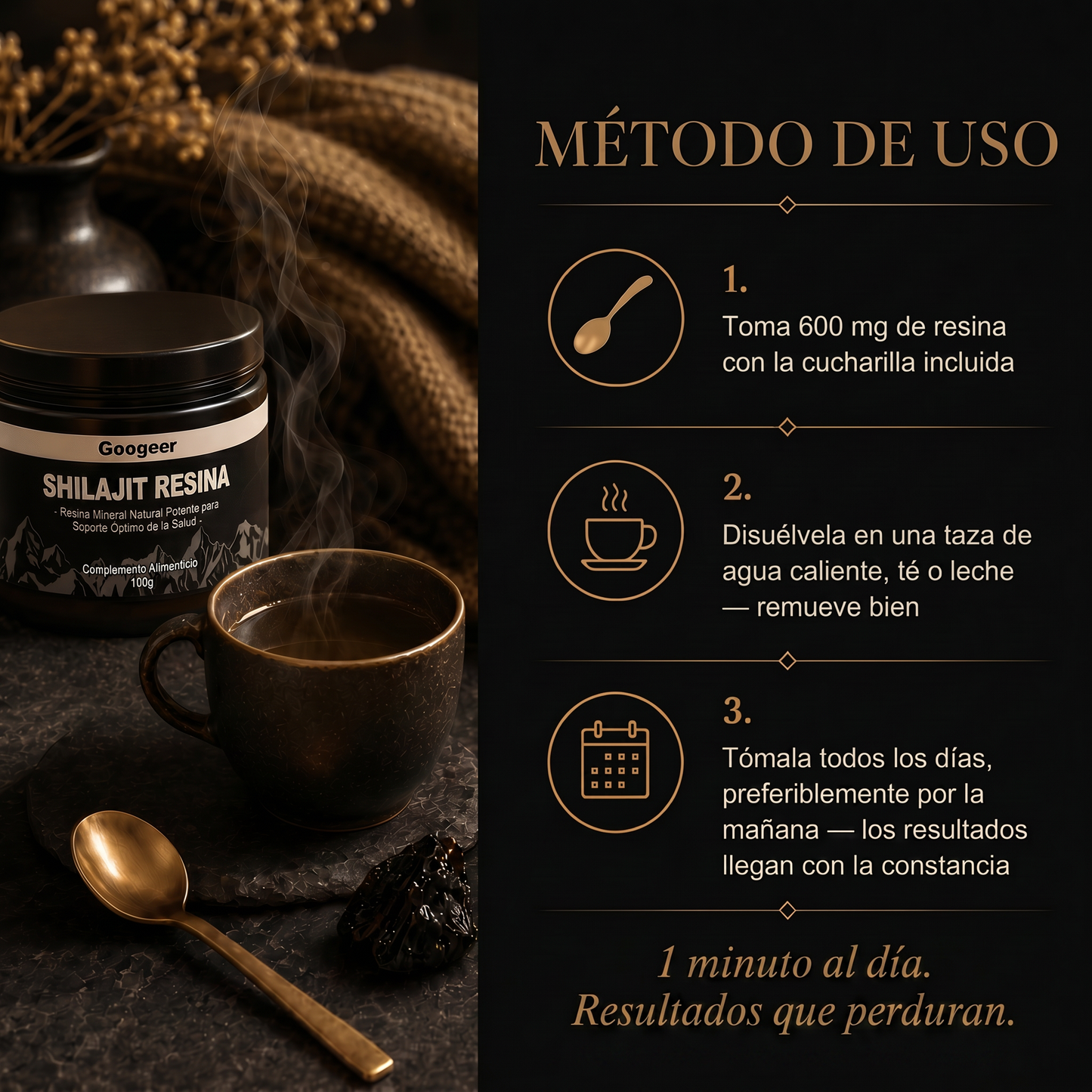 Shilajit 100% Puro - Energía Natural para Afrontar el Verano 💎